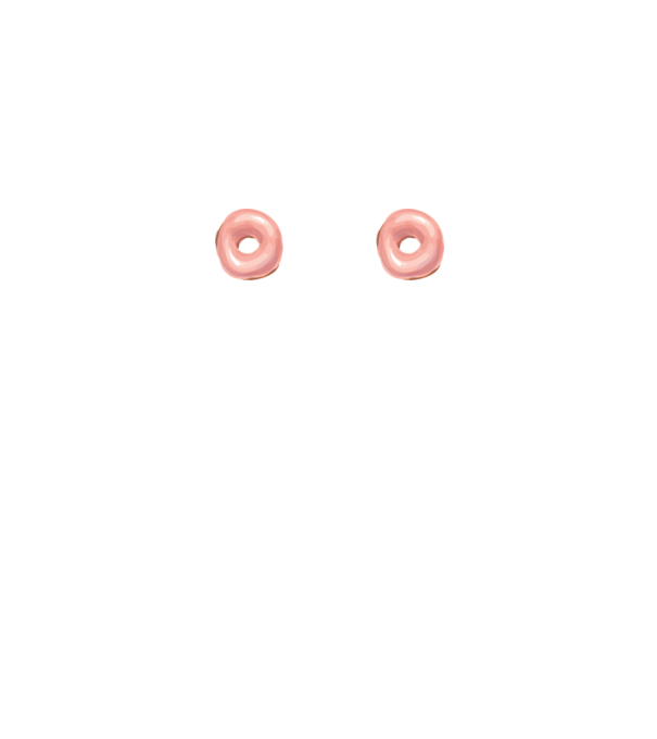 Donut titties minta fehér pólón