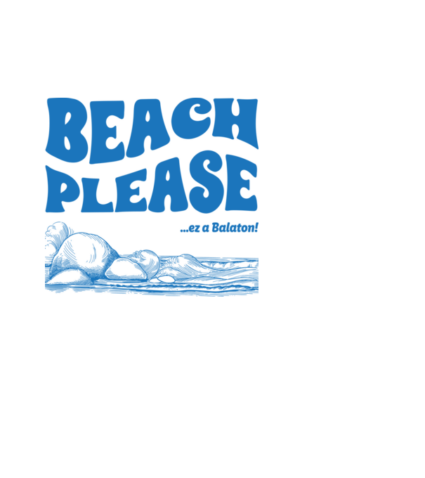 Beach Please, ez a Balaton! minta fehér pólón