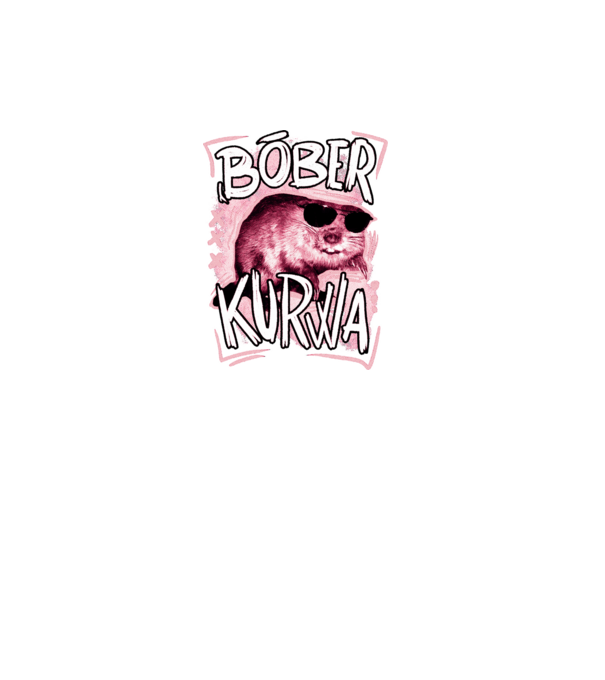 Bóber WTF minta fekete pólón