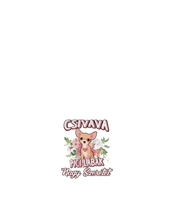 Floral csivava minta fehér pólón