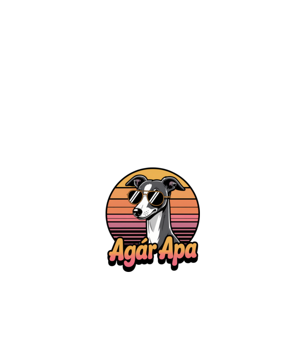 Agár Apa minta fehér pólón
