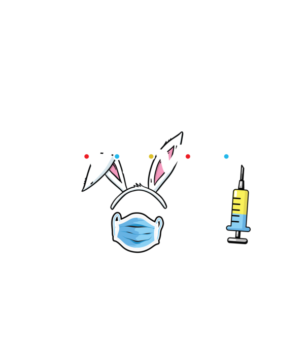 Maszkos húsvét  minta fekete pólón