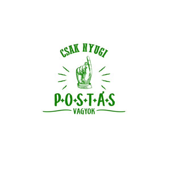 Csak nyugi...postás minta szürke pólón