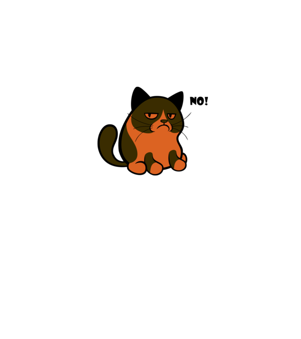 grumpy_cat_no minta szürke/fekete pólón