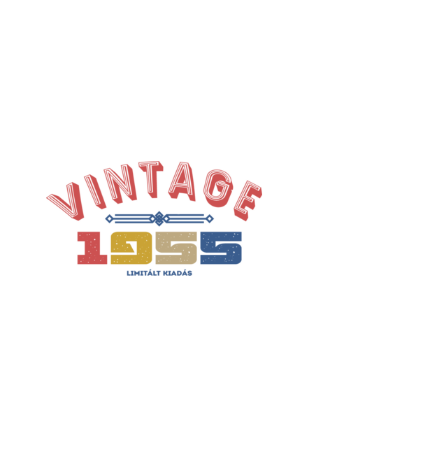 VINTAGE limited 1955 minta világoskék pólón
