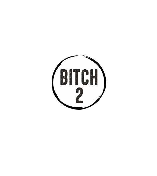 BITCH2 minta fehér/piros pólón