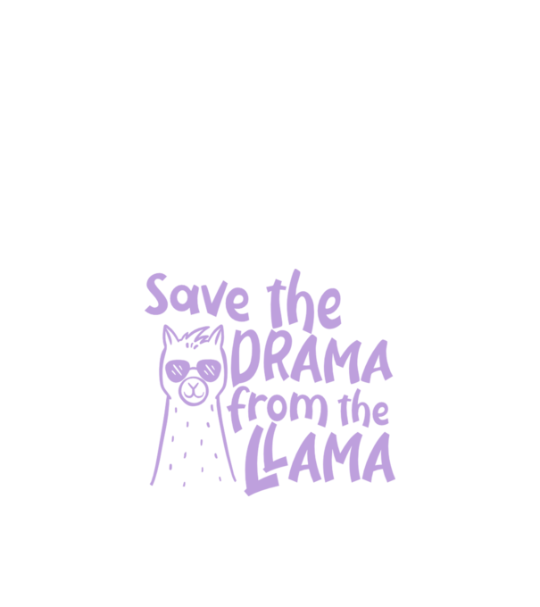 Save the drama from the llama minta fekete pólón