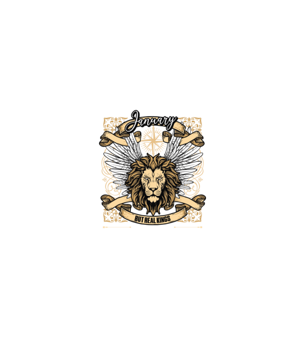 KINGS ARE BORN 1965 - JANUÁR minta fekete pólón