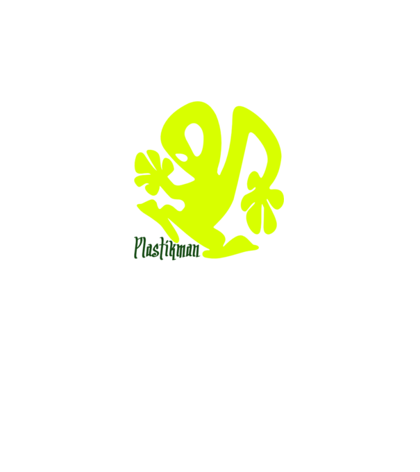 Plastikman minta szürke pólón