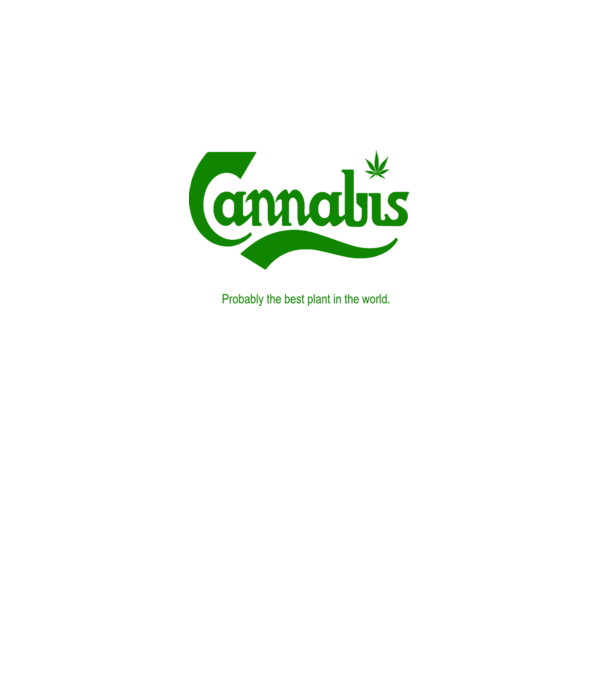 Cannabis minta fehér pólón
