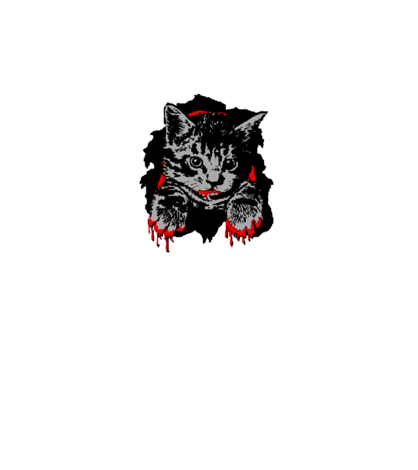 Bloodcat minta fehér pólón