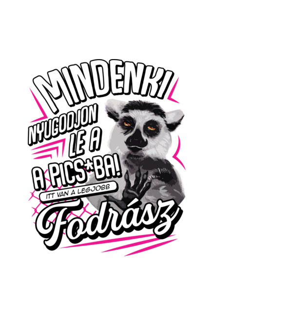 Itt van a legjobb Fodrász minta fekete pólón