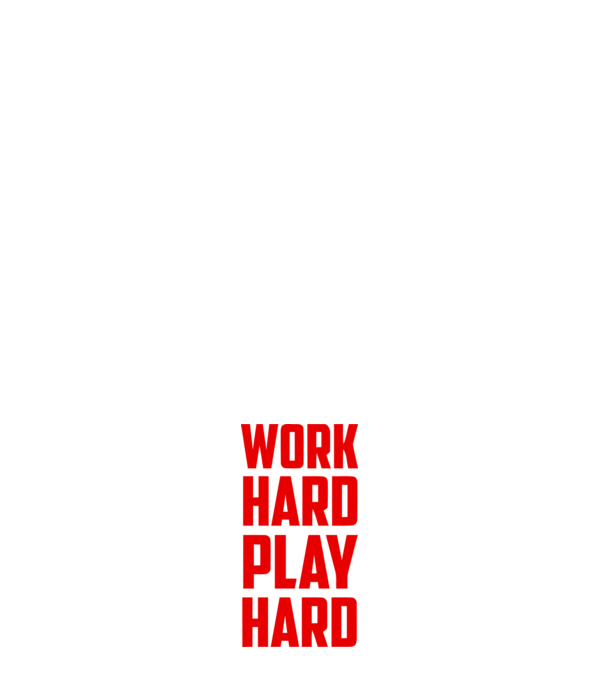 Work-Hard-Play-Hard minta sötétkék pólón