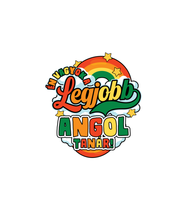 Legjobb angol tanár minta fehér pólón