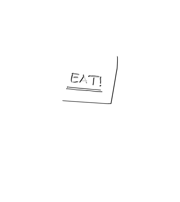 EAT! minta fekete pólón
