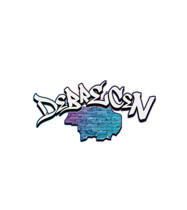 Graffiti Debrecen minta fekete pólón