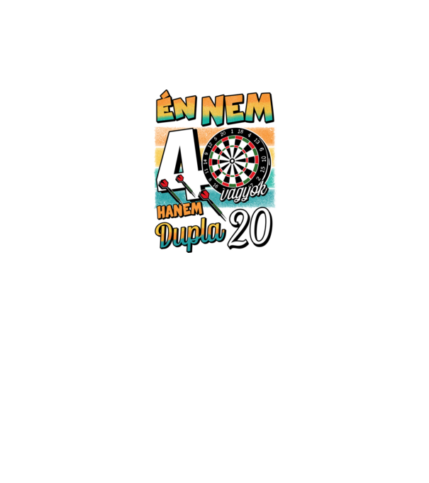Darts Szülinap 40 éves minta fekete pólón