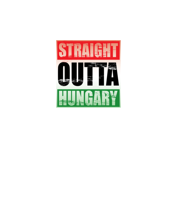 Straight Outta Hungary minta fekete pólón