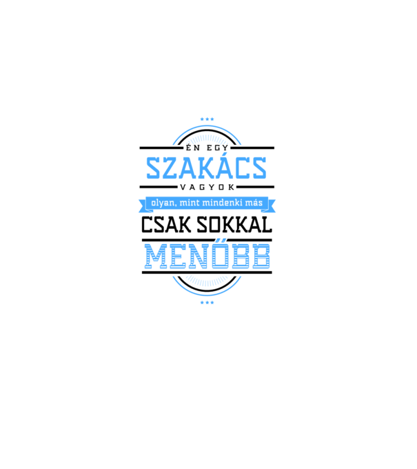 Én egy menő szakács vagyok minta fehér pólón