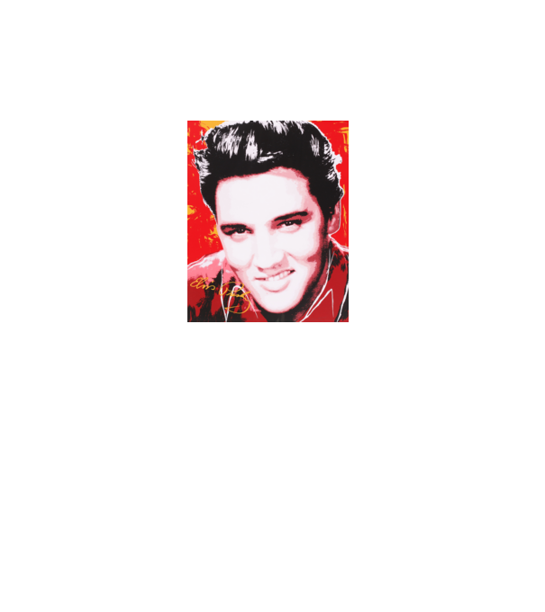 Elvis portré minta türkiz pólón
