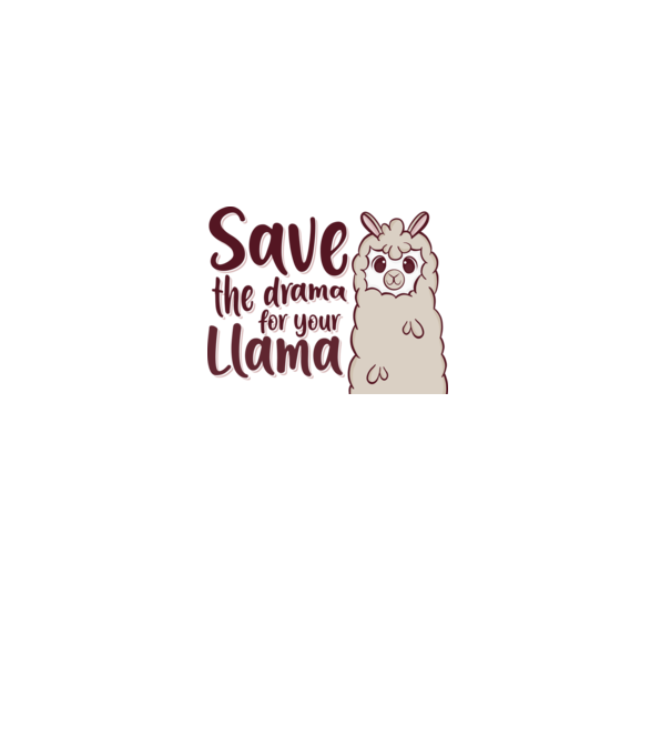 Save the drama from the llama minta fehér pólón