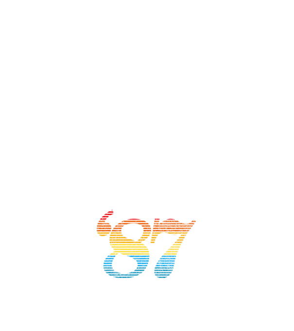 Retro szülinap 1987 minta fehér pólón