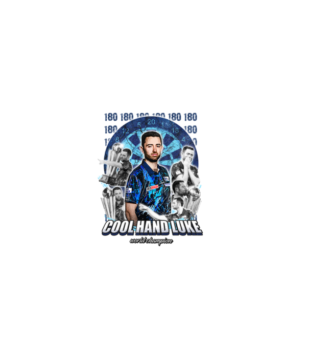 Luke Humphries World Champion minta fekete pólón