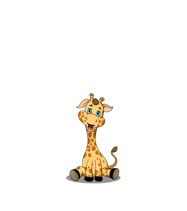 Cute giraffe minta fehér pólón