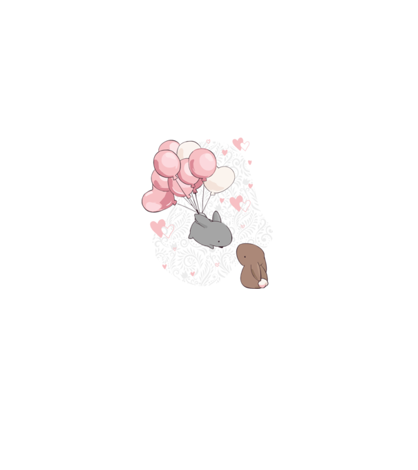 Érted lángol a szívem nyuszik pink minta fehér pólón
