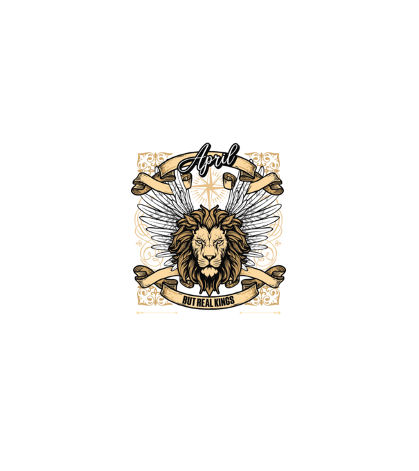 KINGS ARE BORN 1975 - ÁRPILIS minta fehér pólón