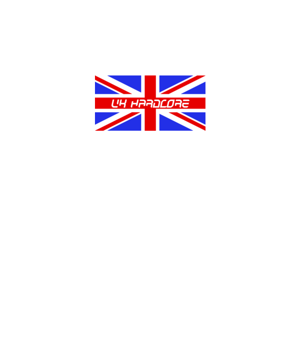 UK HardCore.eps minta szürke pólón