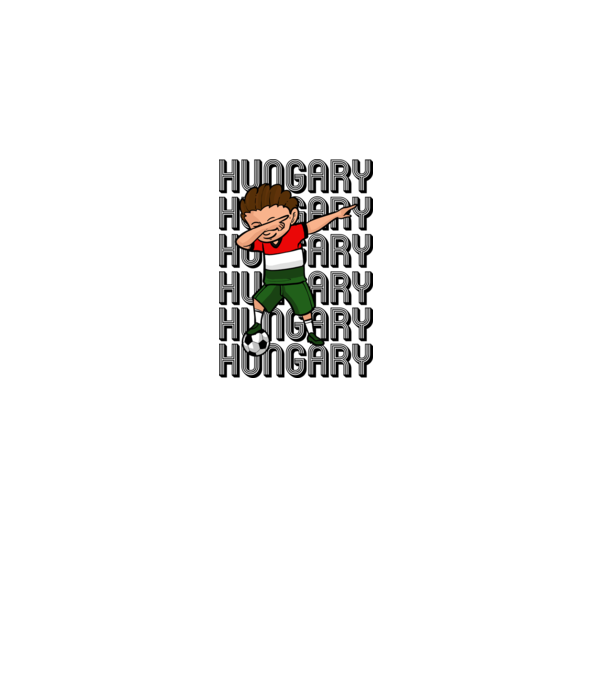 Hungary Hungary Dab szurkolói póló minta fehér pólón