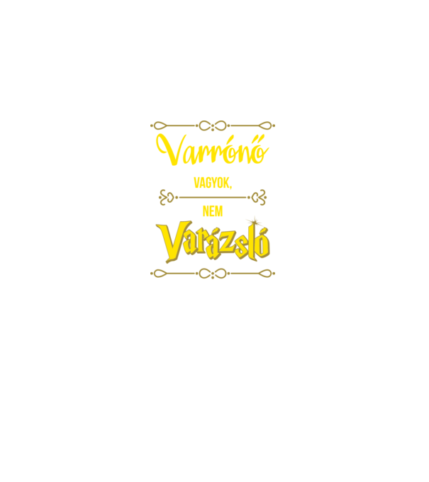 Varrónő vagyok nem varázsló minta sötétkék pólón