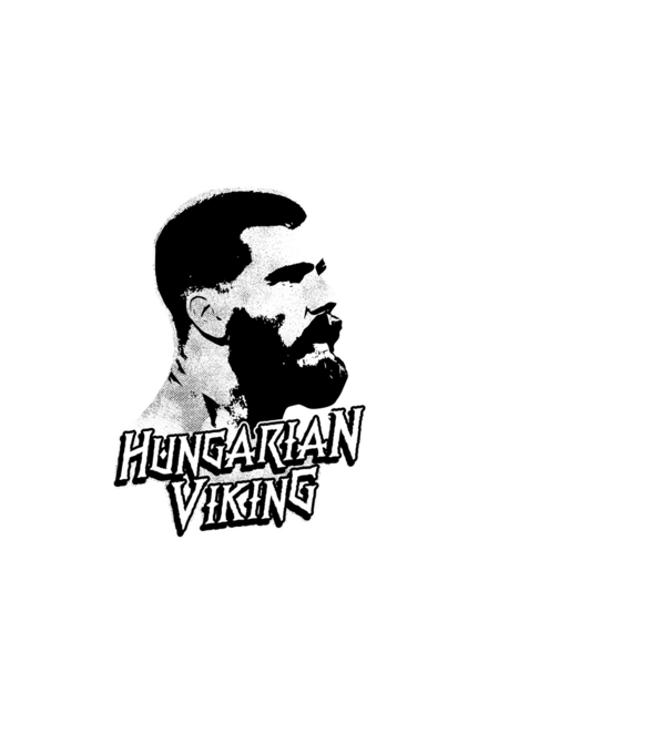Hungarian Viking fehér minta fehér pólón