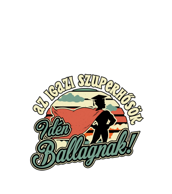 Szuperhős ballagó fiu minta fehér pólón