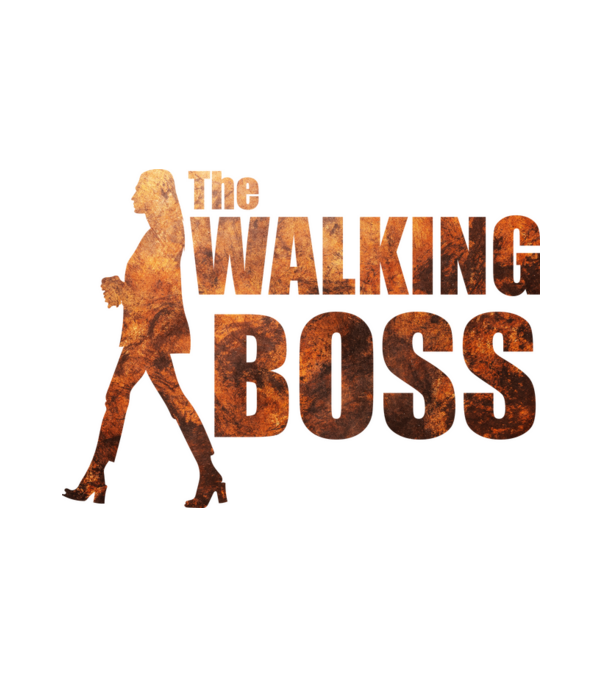 Walking boss nő minta fehér pólón