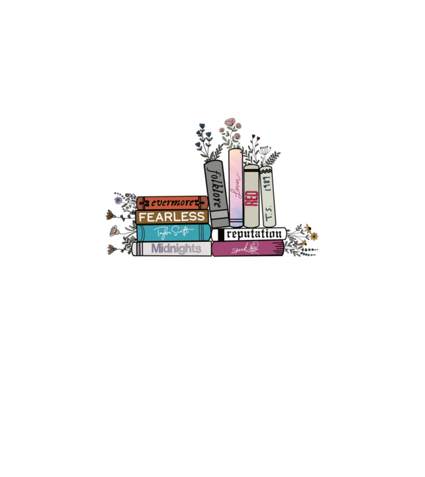 Eras tour books color 2 minta fehér pólón