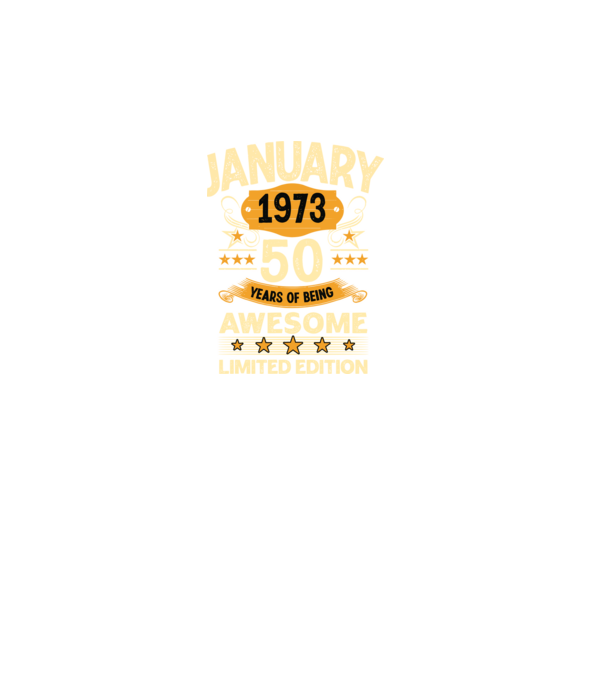 January 1973 50 years of being limited edition minta fekete pólón