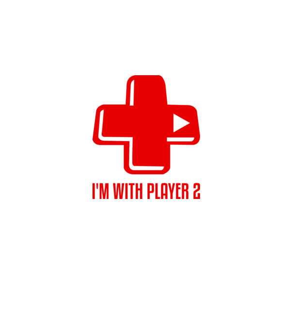 player 2 minta fehér pólón