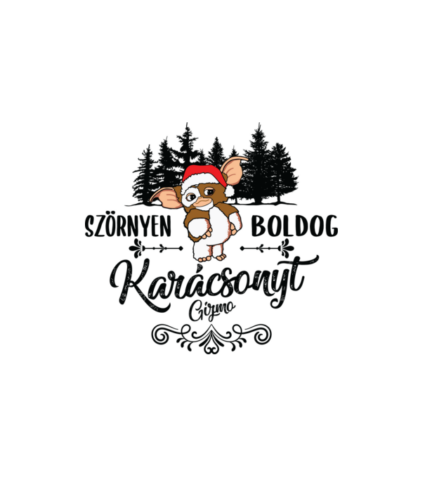 Gizmo Karácsony minta fehér pólón