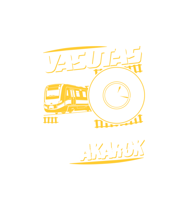 Vasutas vagyok sosem kések minta fehér pólón