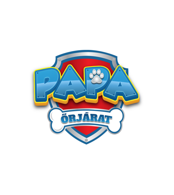 PAPA Őrjárat minta fehér pólón