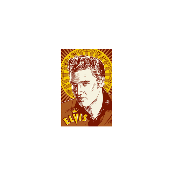 ELVIS a király minta fekete pólón