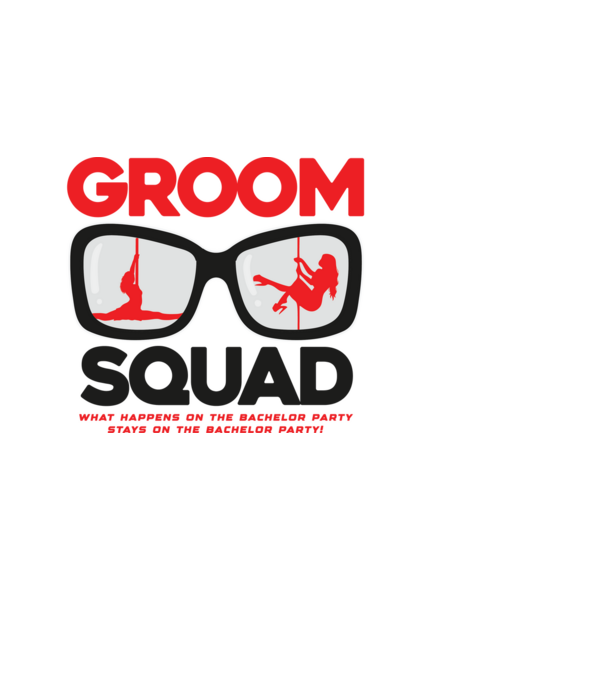 Groom Squad Sunglass minta fehér pólón