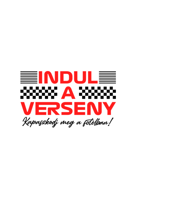 Indul a verseny! minta világoskék pólón