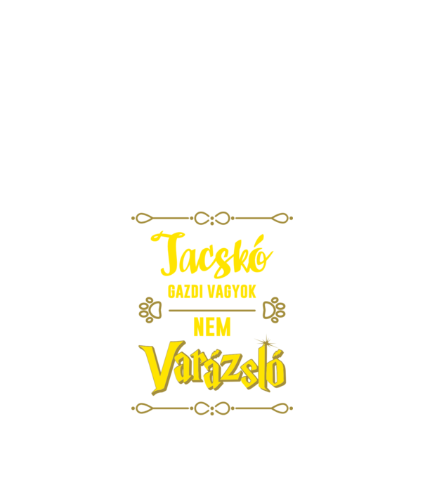 Gazdi vagyok nem varázsló artboard Tacskó minta fekete pólón