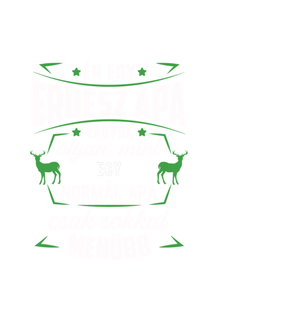 Menő Erdész apa minta fekete pólón