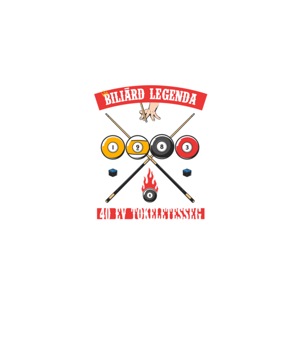 Biliárd legenda született 1983 minta fekete pólón