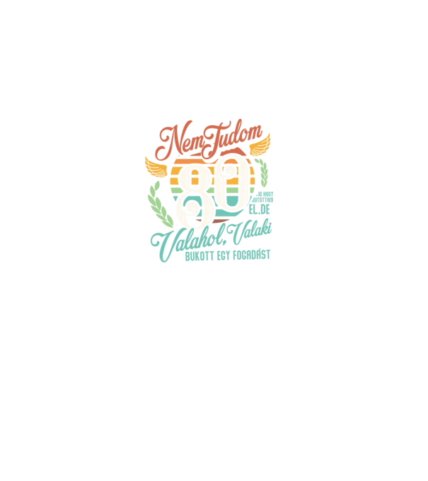 Szülinapos fogadás retro 80 éves minta fekete pólón