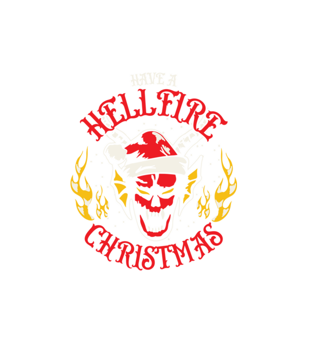 Hellfire Christmas minta fehér pólón